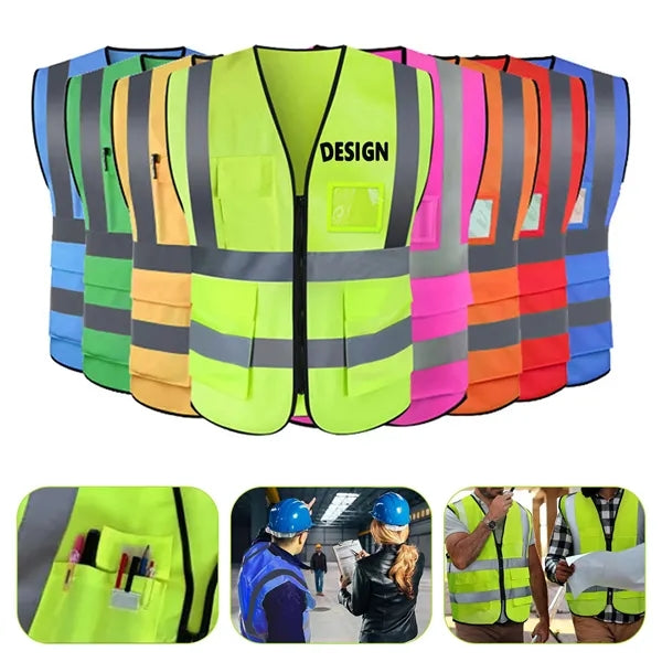 Reflective Safety Vest With Pockets