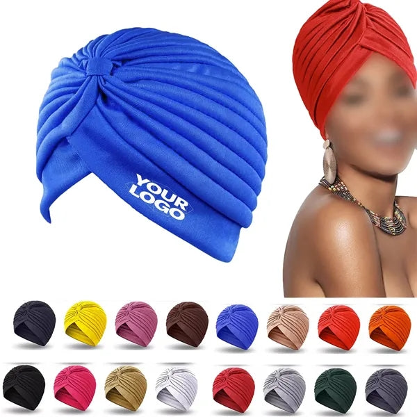 Vintage Polyester Pleated Head Wrap Headband