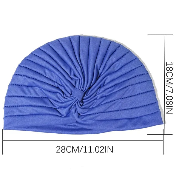 Vintage Polyester Pleated Head Wrap Headband