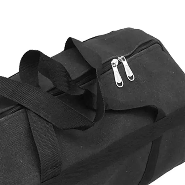 Extra Thick Canvas Round Zipper Grill Tool Storage Tote Bag