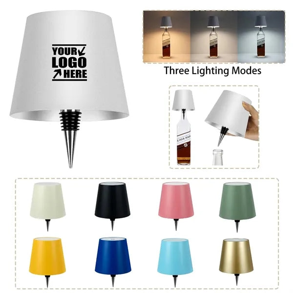 Wireless Bottle Lamp Rechargeable Stepless Dimming LED