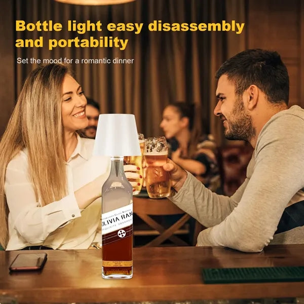 Wireless Bottle Lamp Rechargeable Stepless Dimming LED