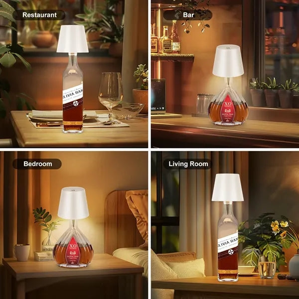 Wireless Bottle Lamp Rechargeable Stepless Dimming LED