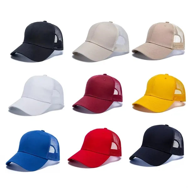 6 Panel Cotton Mesh Trucker Cap