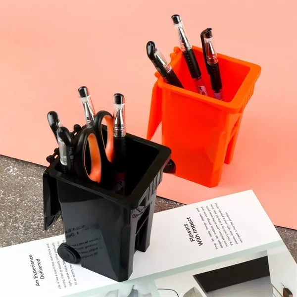 Mini Desktop Trash Can Pencil Organizer