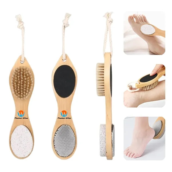 4-in-1 Engromic Wooden Exfoliating Foot Scrubber Brush