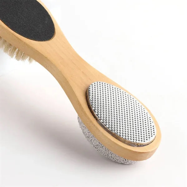 4-in-1 Engromic Wooden Exfoliating Foot Scrubber Brush