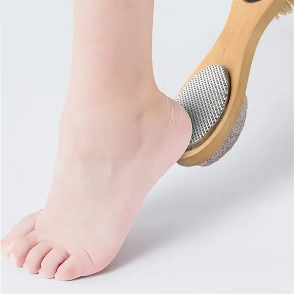 4-in-1 Engromic Wooden Exfoliating Foot Scrubber Brush