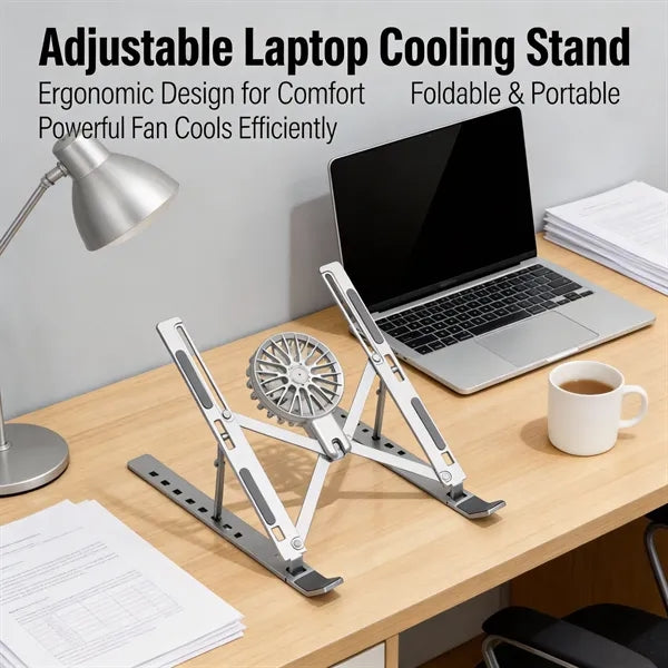 Adjustable Foldable Metal Gaming Laptop Cooling Pad
