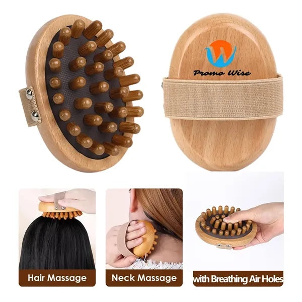 Anti-Static Beech Wood Airbag Meridian Massage Brush