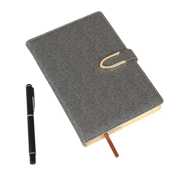 Pu Magnetic Buckle Notebook With Pen