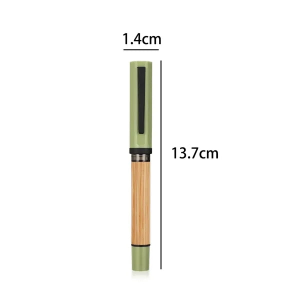 Natural Wood Barrel Refillable Fountain Pen
