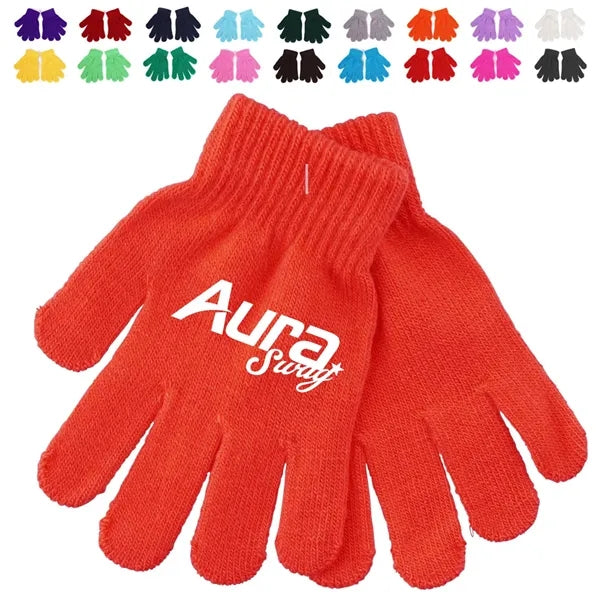Stretchable Knit Winter Gloves in Bulk Colors