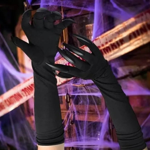 Novelty Long Costume Gloves with Claws for Halloween