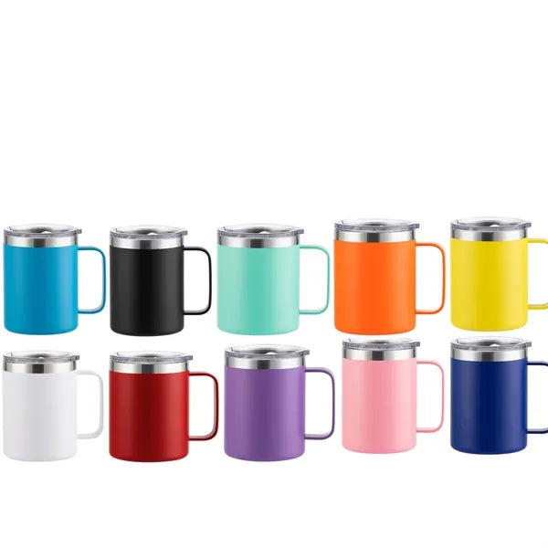 12 oz Stainless Steel Insulated Coffee Mug with Handle