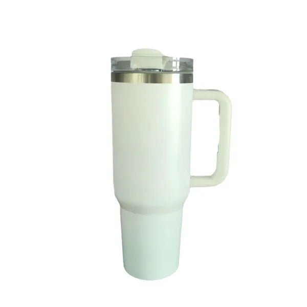 40 Oz. Vacuum Stainless Steel Tumbler with Handle & Straw