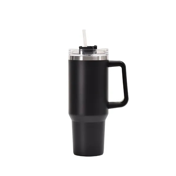 40 Oz. Vacuum Stainless Steel Tumbler with Handle & Straw
