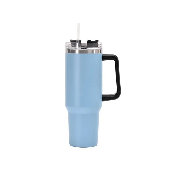 40 Oz. Vacuum Stainless Steel Tumbler with Handle & Straw