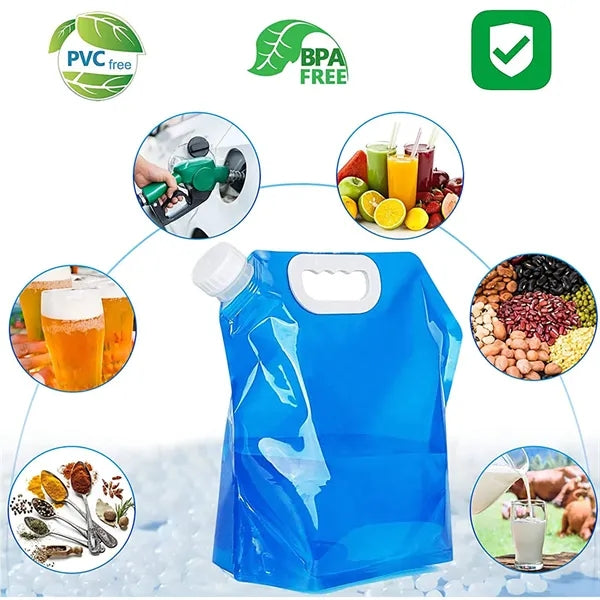 Foldable Beer Pouch With Handle & Spout