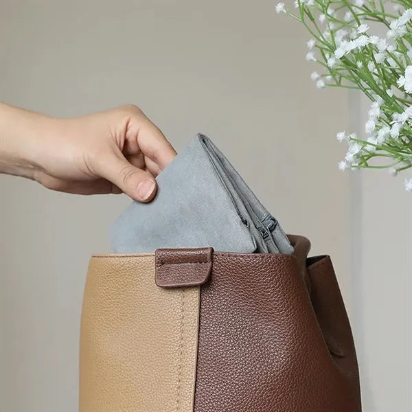 Foldable 4-Zipper Pocket Velvet Jewelry Roll Organizer