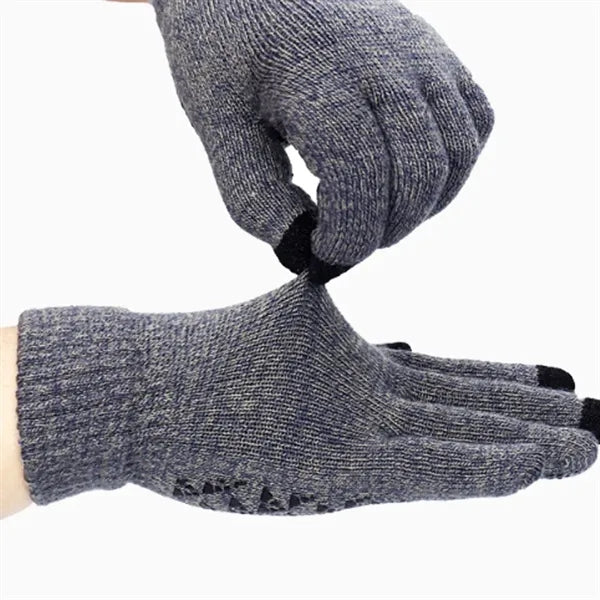 Knit Touchscreen Gloves with Anti-Slip Grip for Winter Tech