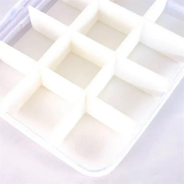 Zippered Fabric Storage Box with Clear Window & Compartments