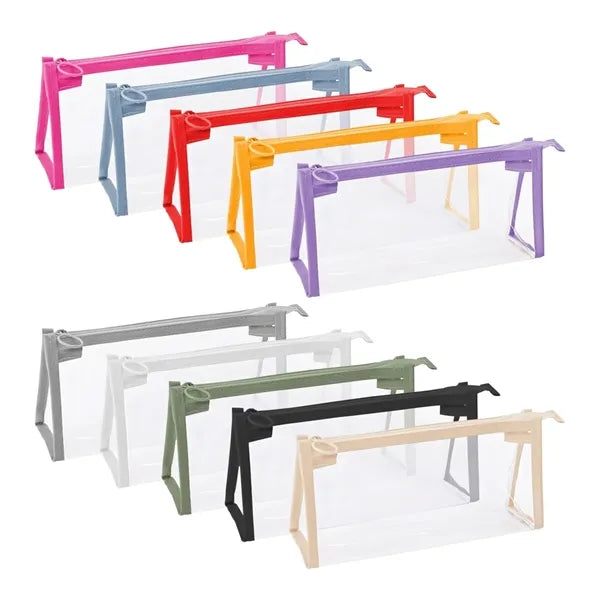 Large Capacity Clear PVC Pencil Case with Zipper