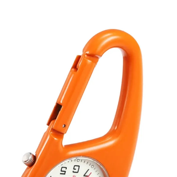 Portable Carabiner Clip Quartz Watch with Luminous Dial