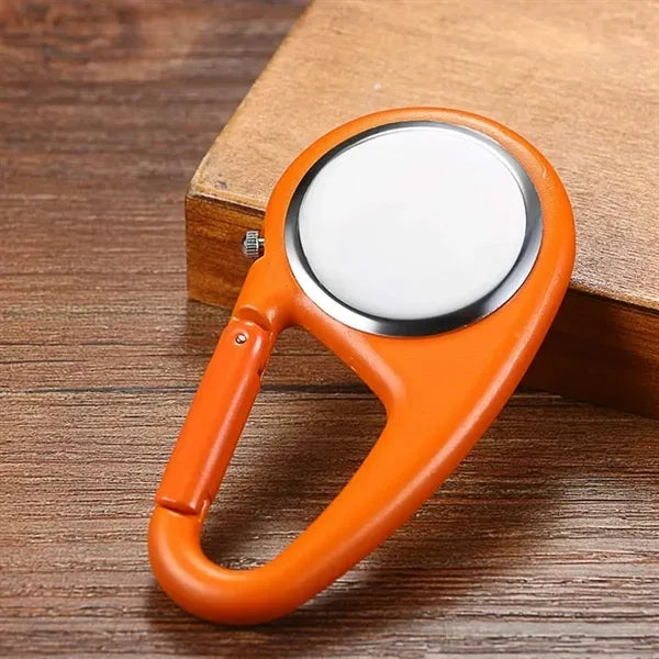 Portable Carabiner Clip Quartz Watch with Luminous Dial