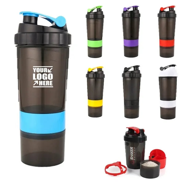 18oz Three-Layer Fitness Shaker Cup