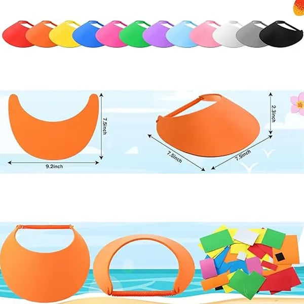 Beach Party Foam Visors With Coil And Colored Pens