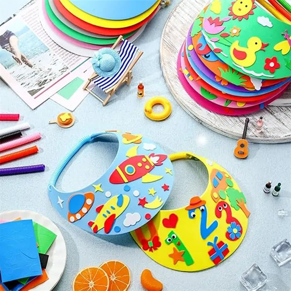 Beach Party Foam Visors With Coil And Colored Pens