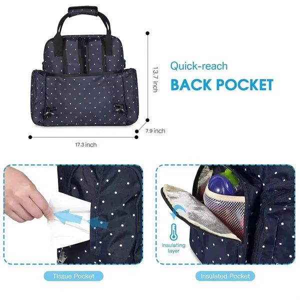Travel Mummy Backpack with Built-in Changing Pad