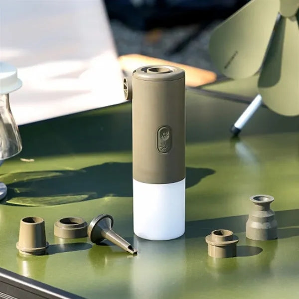 Portable Mini Air Pump with LED Camping Light