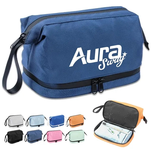 Durable Water Resistant Toiletry Bag with Zipper for Travel