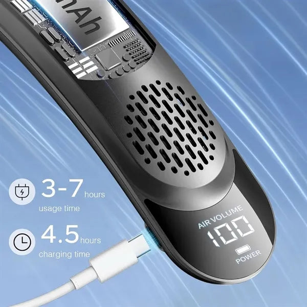 Neck Fan 4000mAh 3 Speed Portable Quiet Adjustable