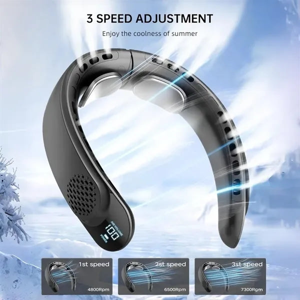 Neck Fan 4000mAh 3 Speed Portable Quiet Adjustable