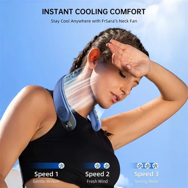 Neck Fan 4000mAh 3 Speed Portable Quiet Adjustable