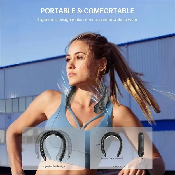 Neck Fan 4000mAh 3 Speed Portable Quiet Adjustable