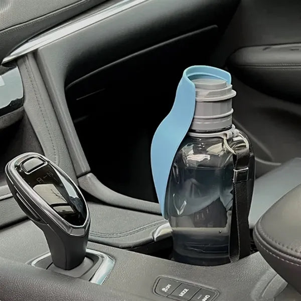 Portable Pet Water Bottle with Integrated Trough