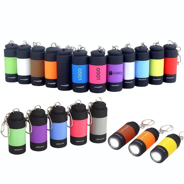 Mini Keychain Flashlight USB Rechargeable Multi Color