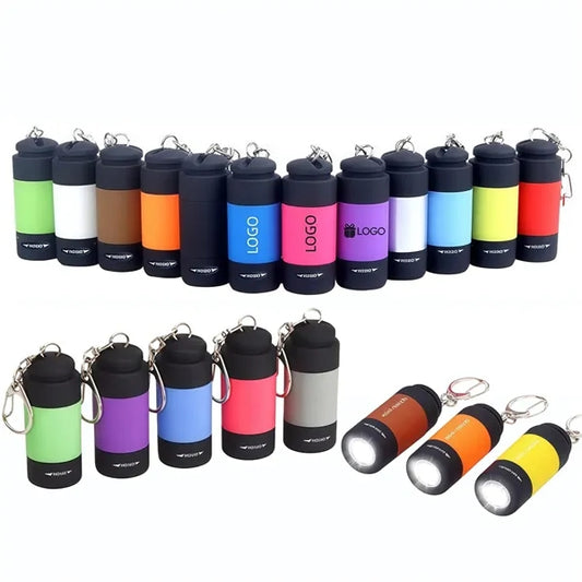 Mini Keychain Flashlight USB Rechargeable Multi Color