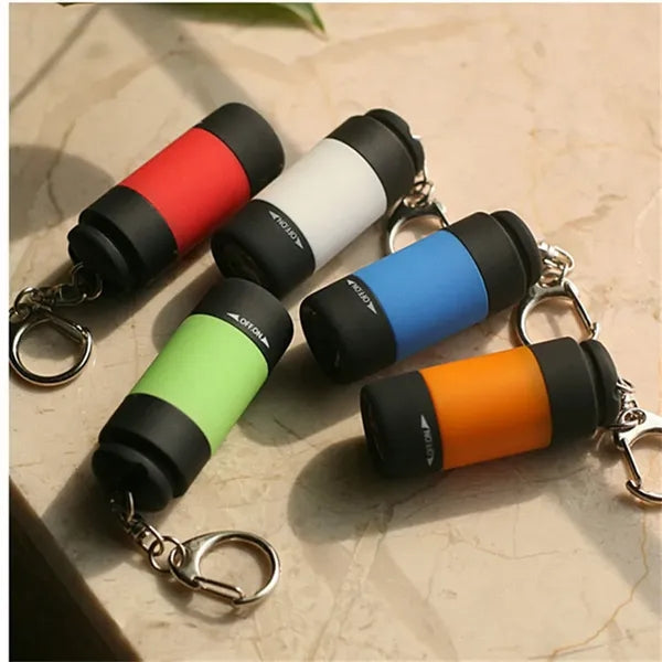 Mini Keychain Flashlight USB Rechargeable Multi Color