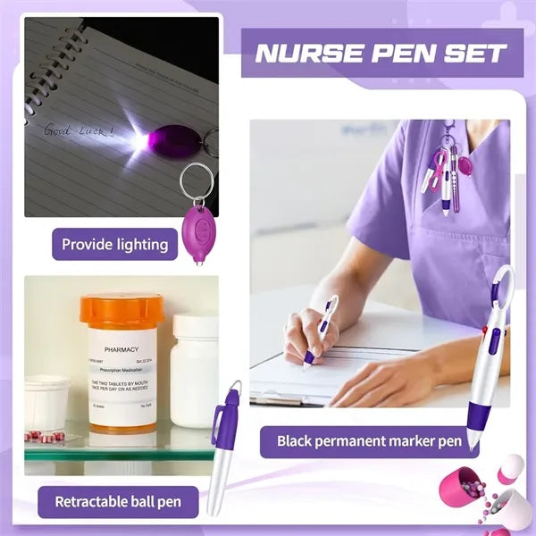 Nurse Pen Set Multi-Function Portable Keychain Tool