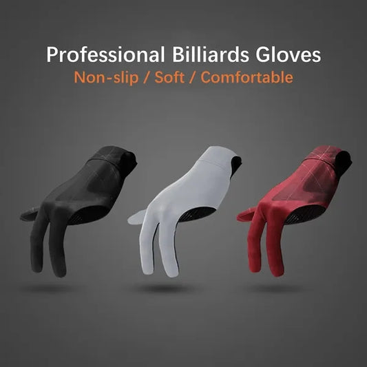 Professional Three-Finger Billiards Gloves