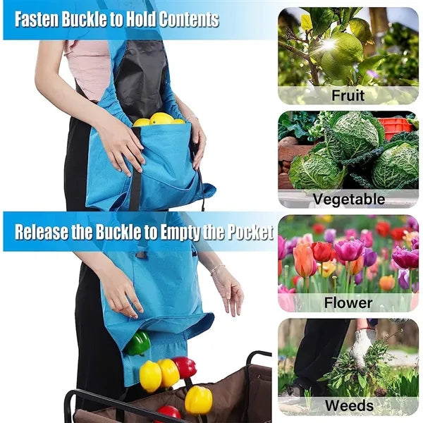 Quick Release Large Pocket Outdoor Picking Harvesting Apron