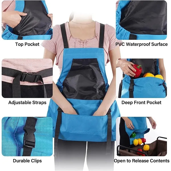Quick Release Large Pocket Outdoor Picking Harvesting Apron