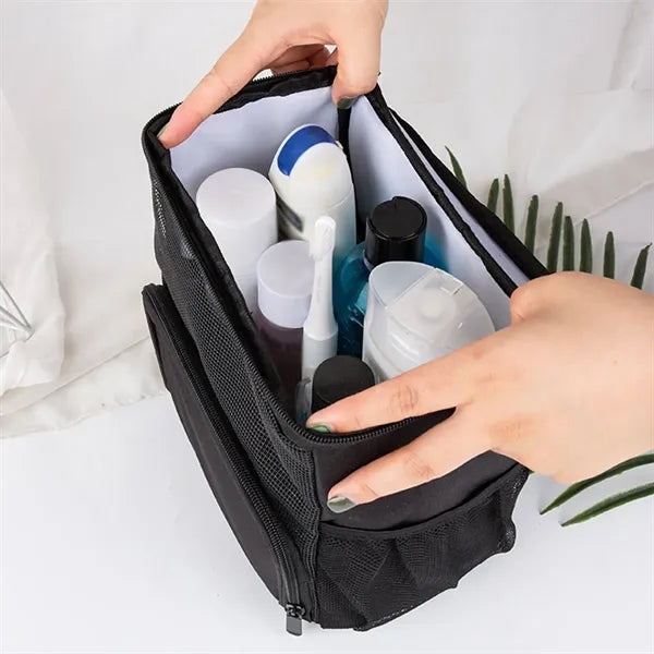 Folding Mesh Hangable Large Capacity Toiletry Hanging Bag