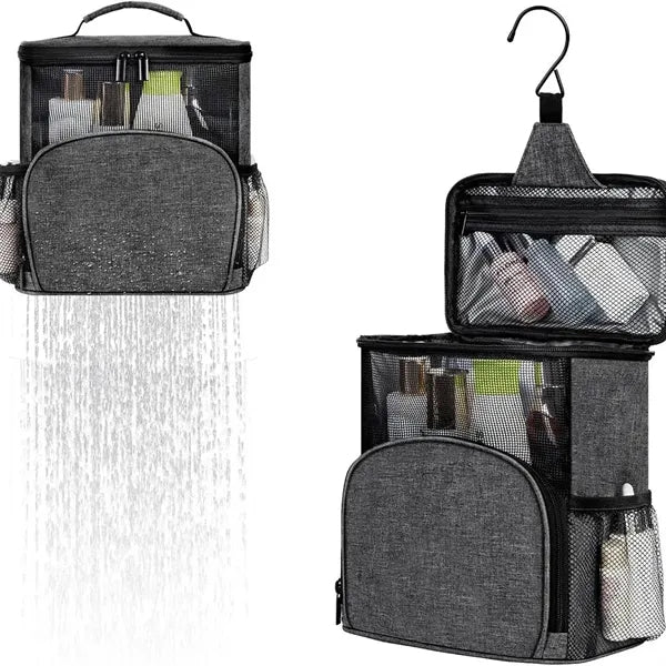 Folding Mesh Hangable Large Capacity Toiletry Hanging Bag