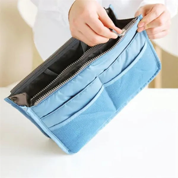 Multi-Pocket Lightweight Large Zipper Cosmetic Bag-in-Bag